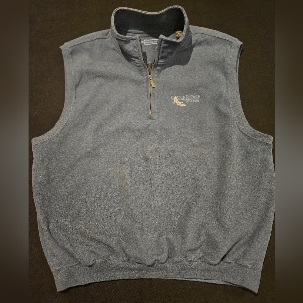 Carnoustie Lined 1/4 Zip Golf Microsuede Vest Pullover Men's XL ‎ Eagle Ridge